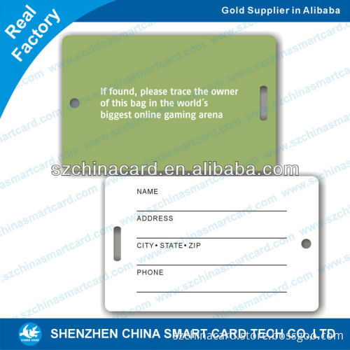 wholesale pvc plastic luggage tag with barcode
